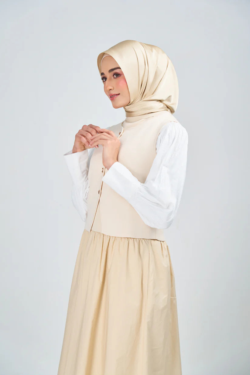 Hoodie Armani Satin de Soie- Beige vanille.