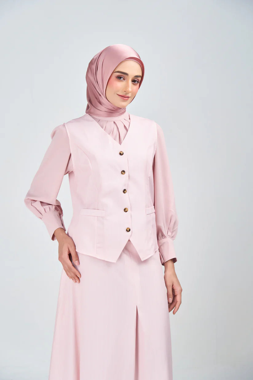 Hoodie Armani Satin de Soie- Rose Nude.