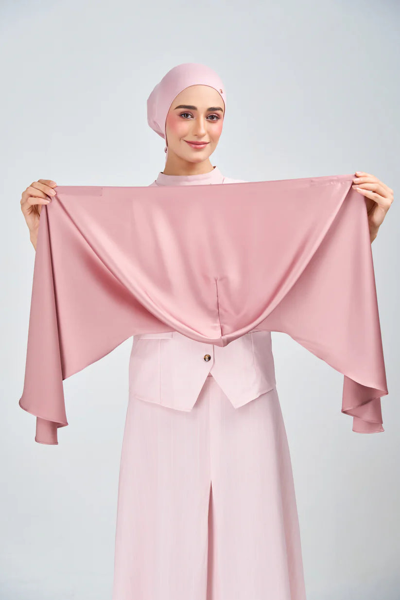 Hoodie Armani Satin de Soie- Rose Nude.