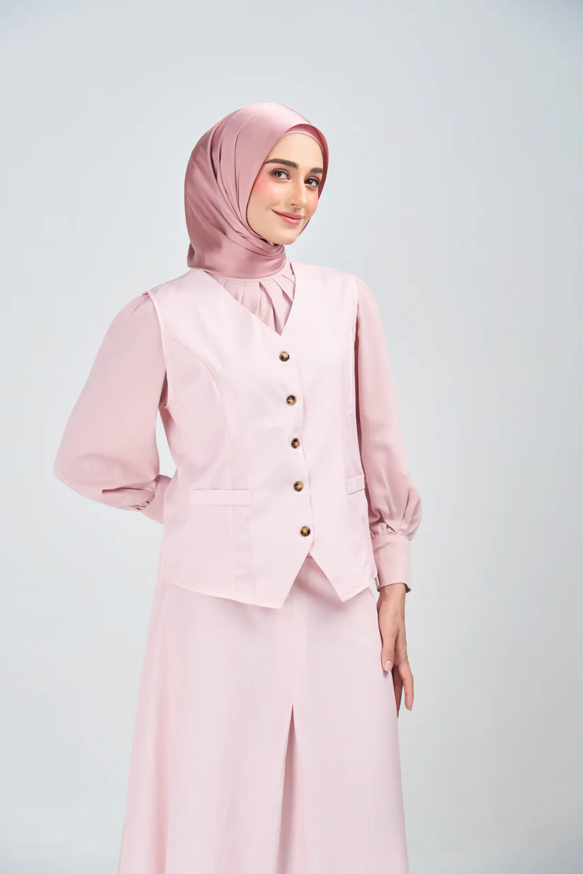 Hoodie Armani Satin de Soie- Rose Nude.