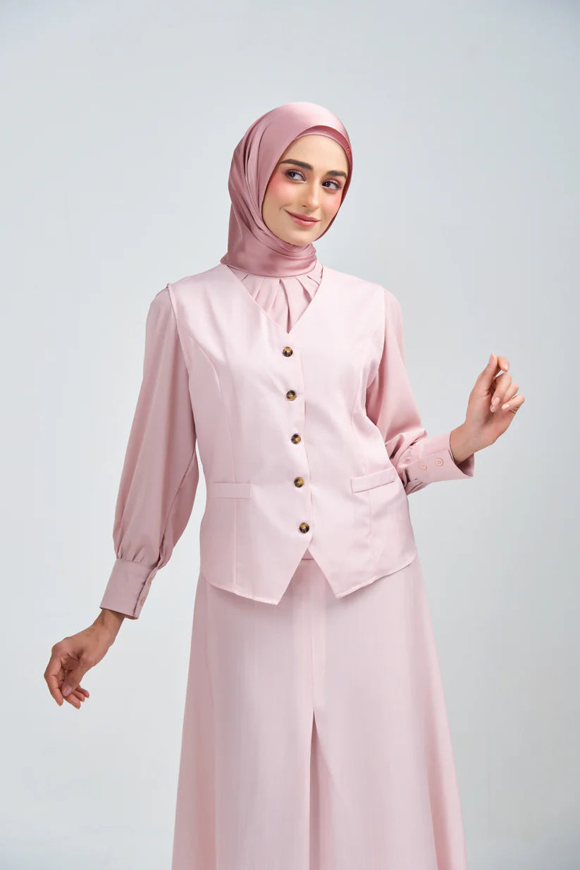 Hoodie Armani Satin de Soie- Rose Nude.