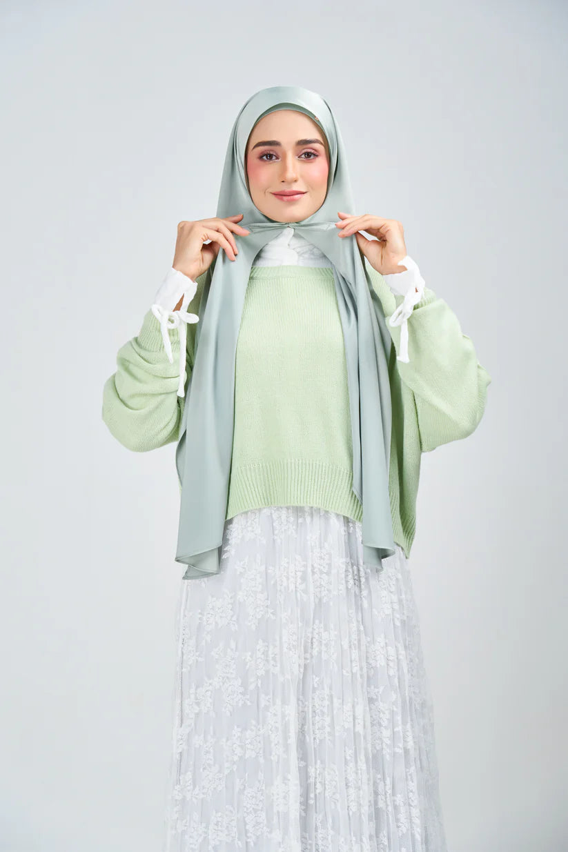 Hoodie Armani Satin de Soie – Coloris Jade