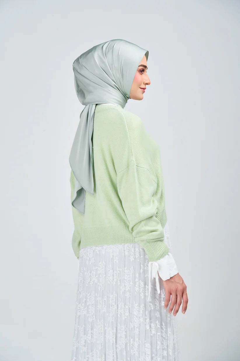 Hoodie Armani Satin de Soie – Coloris Jade