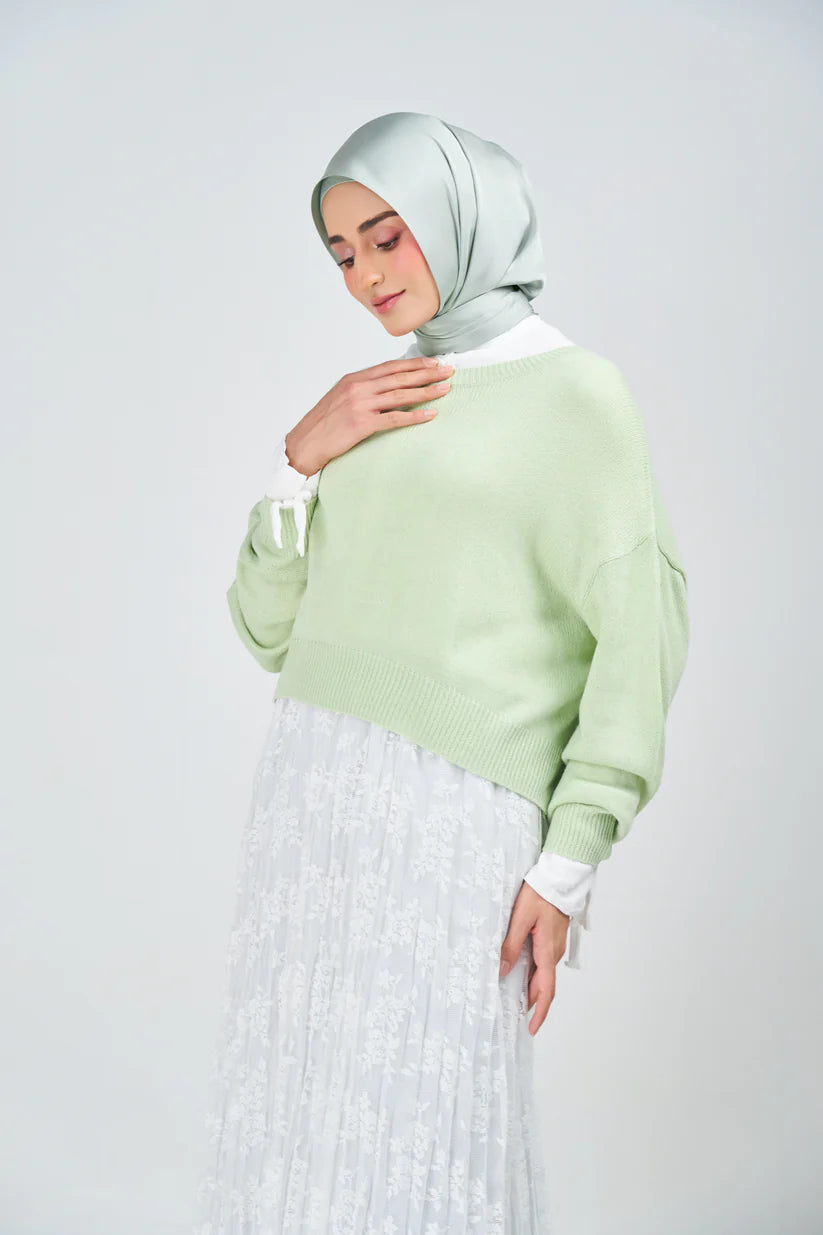 Hoodie Armani Satin de Soie – Coloris Jade