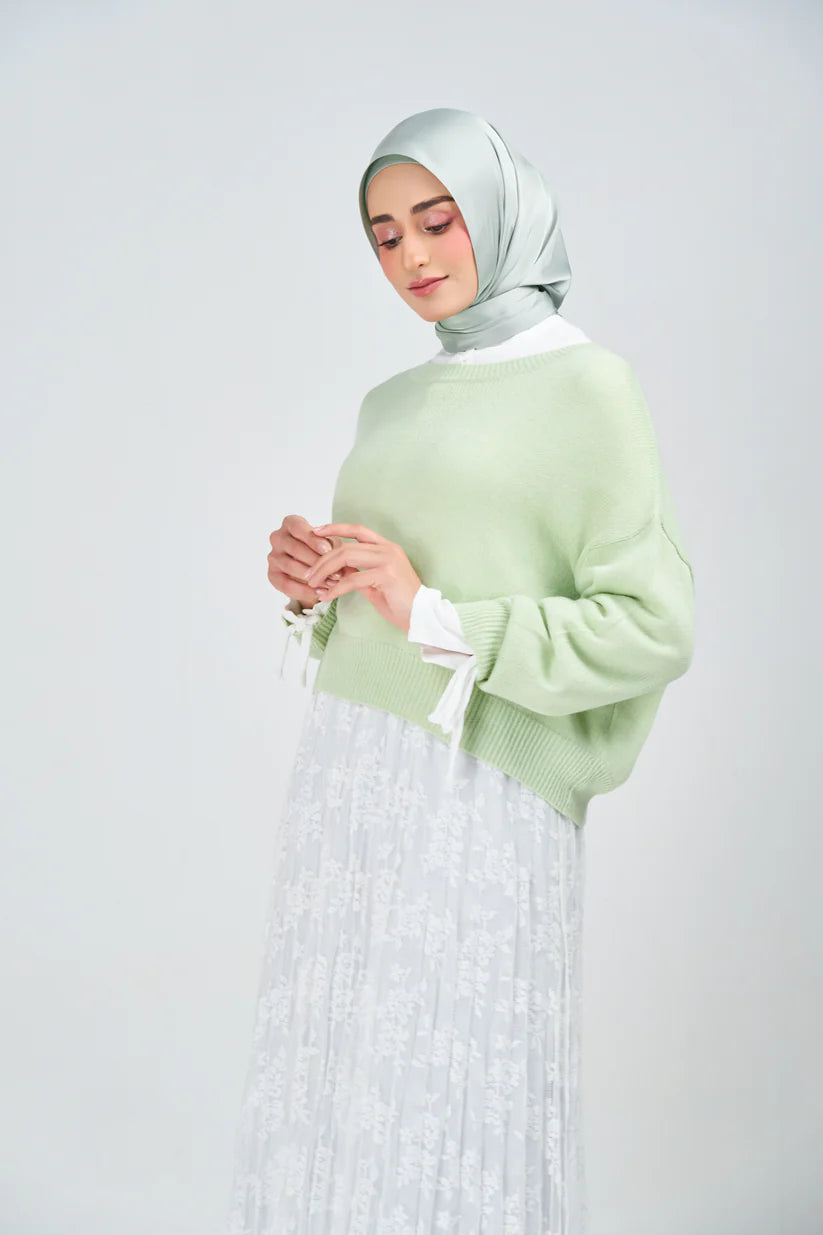 Hoodie Armani Satin de Soie – Coloris Jade