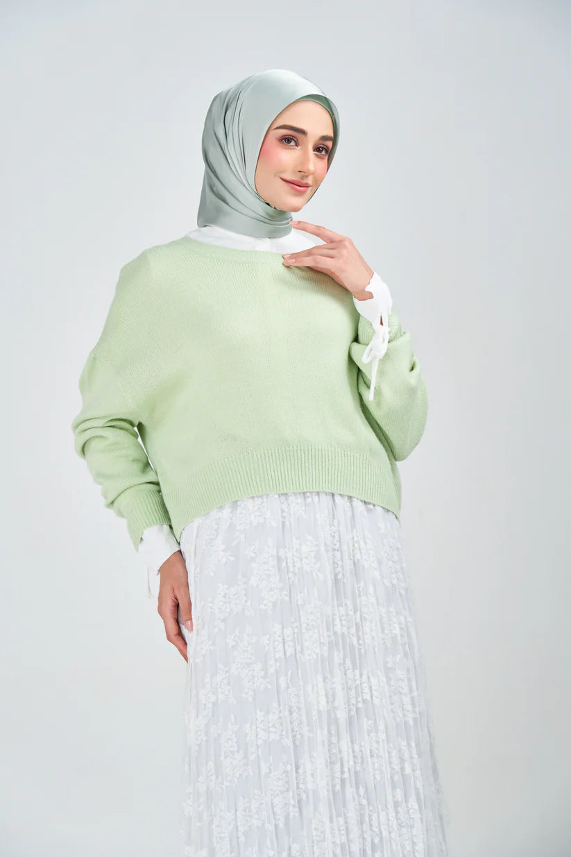 Hoodie Armani Satin de Soie – Coloris Jade