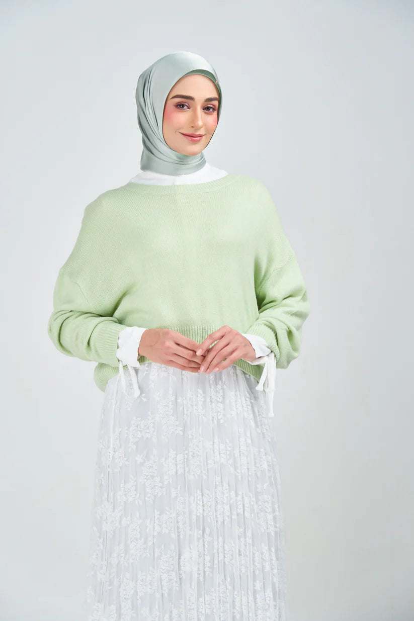 Hoodie Armani Satin de Soie – Coloris Jade