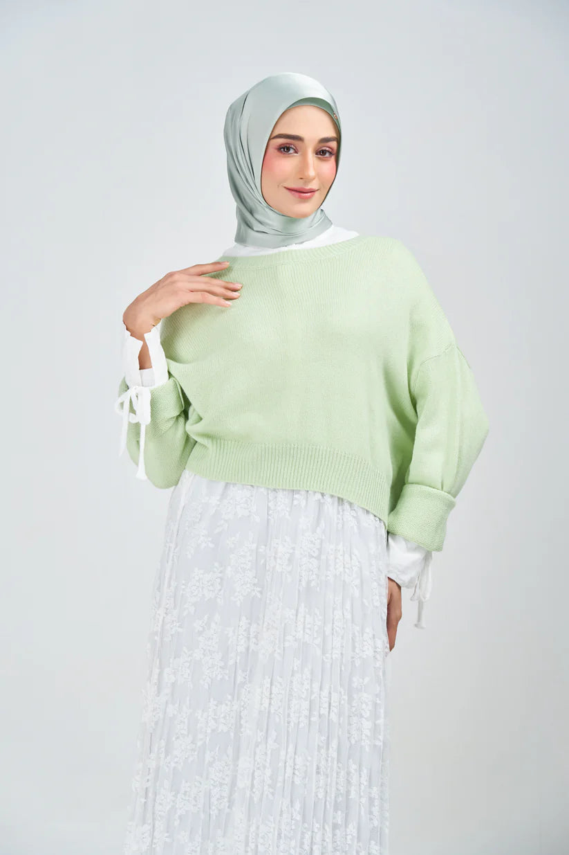 Hoodie Armani Satin de Soie – Coloris Jade