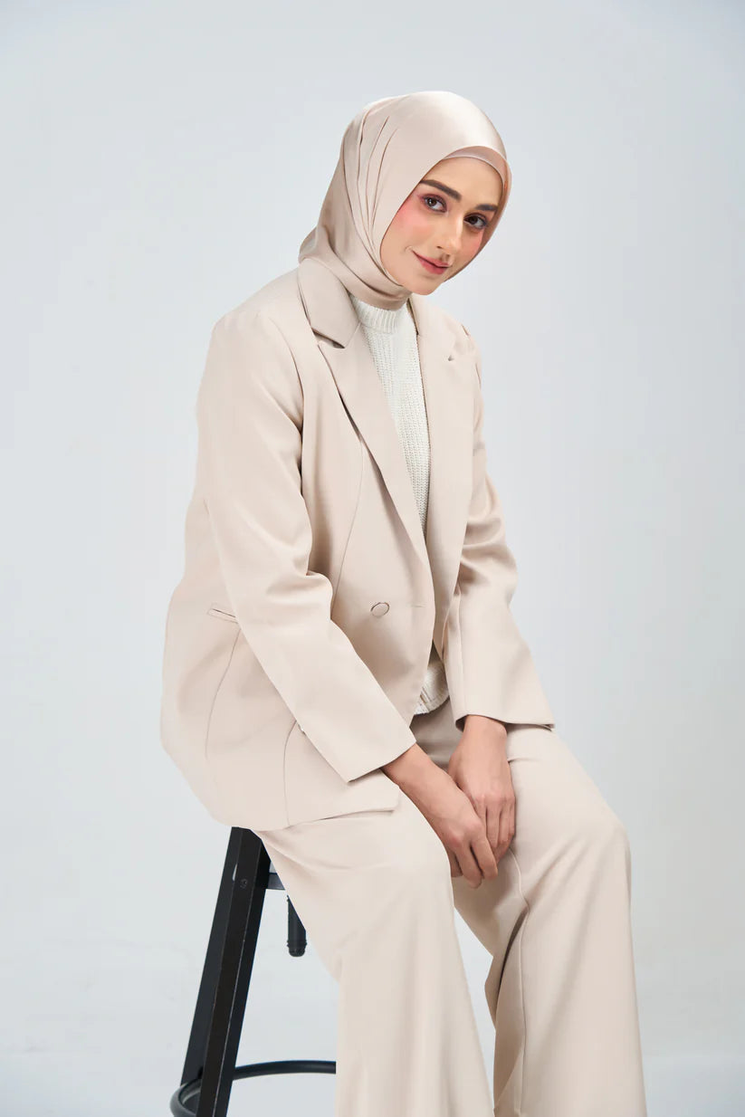 Hoodie Armani Satin de Soie –Beige naturelle