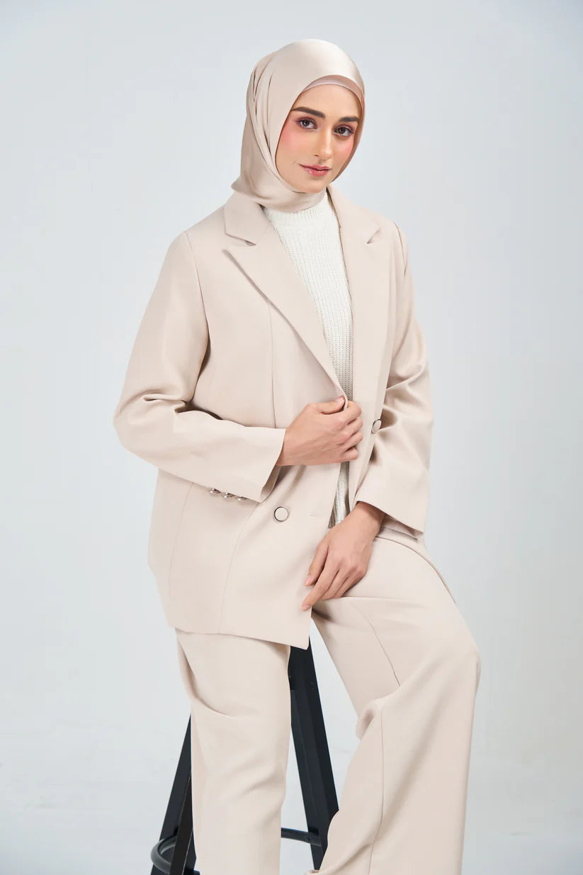 Hoodie Armani Satin de Soie –Beige naturelle