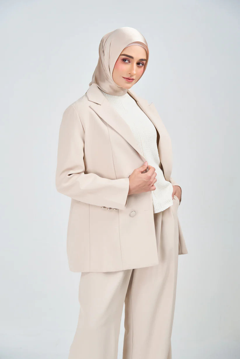 Hoodie Armani Satin de Soie –Beige naturelle