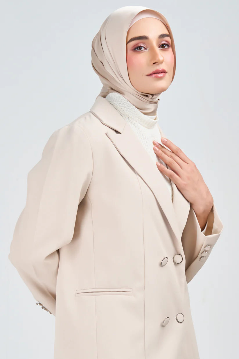 Hoodie Armani Satin de Soie –Beige naturelle