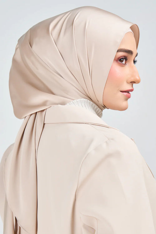 Hoodie Armani Satin de Soie –Beige naturelle