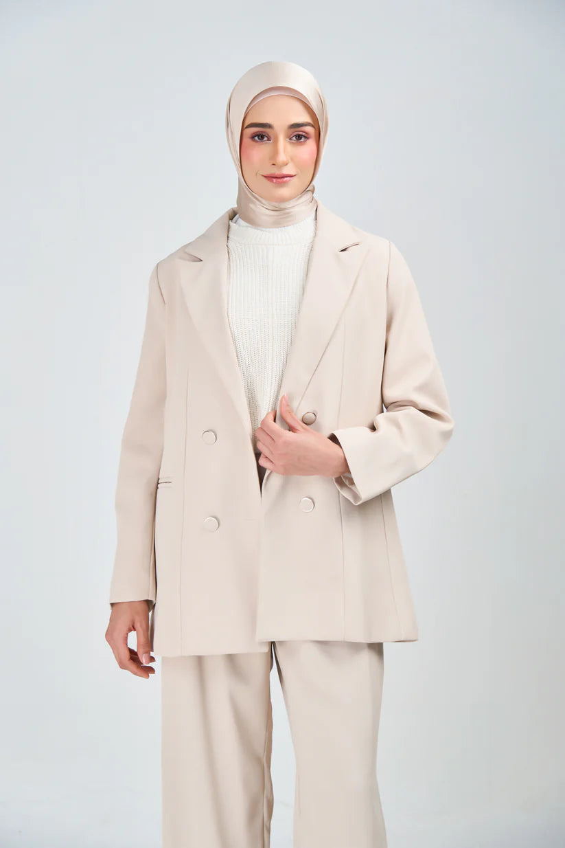 Hoodie Armani Satin de Soie –Beige naturelle