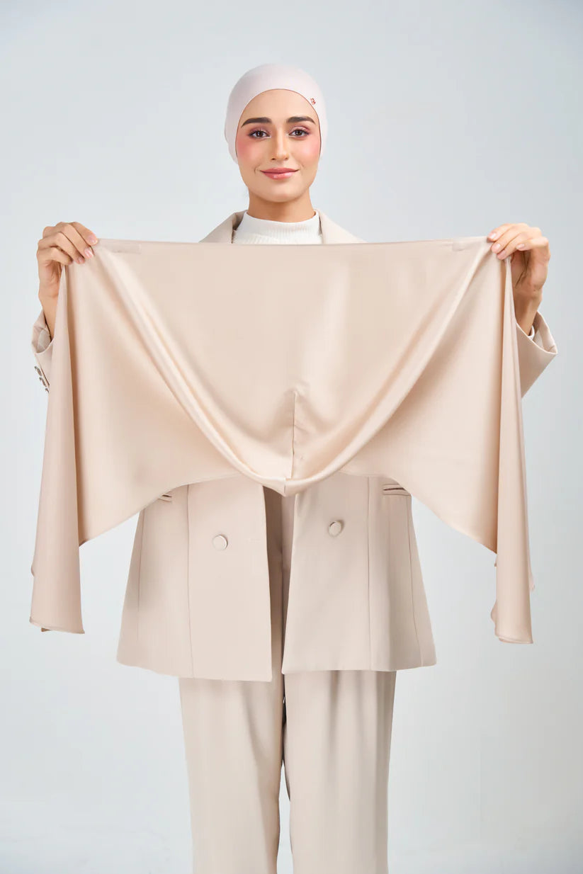 Hoodie Armani Satin de Soie –Beige naturelle