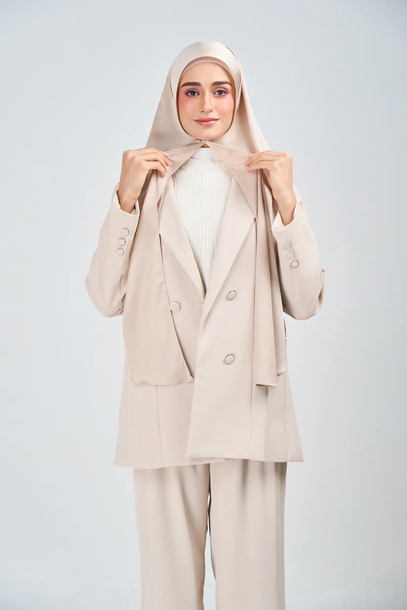 Hoodie Armani Satin de Soie –Beige naturelle