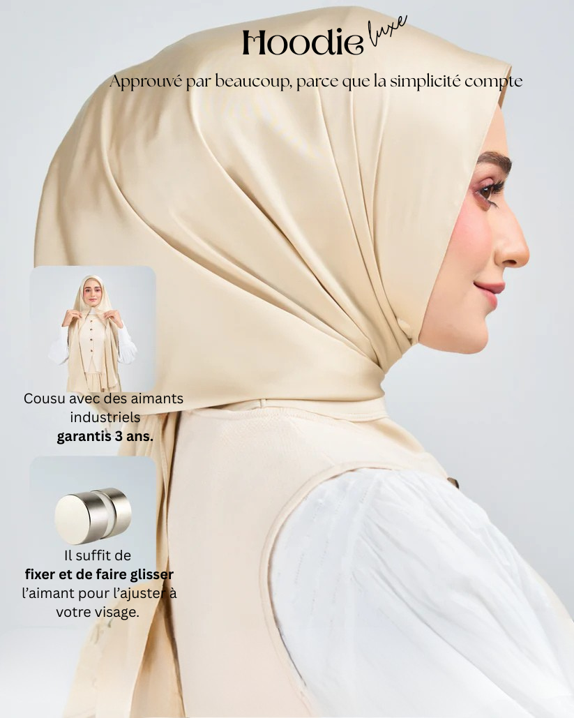 Hoodie Armani Satin de Soie –Beige naturelle