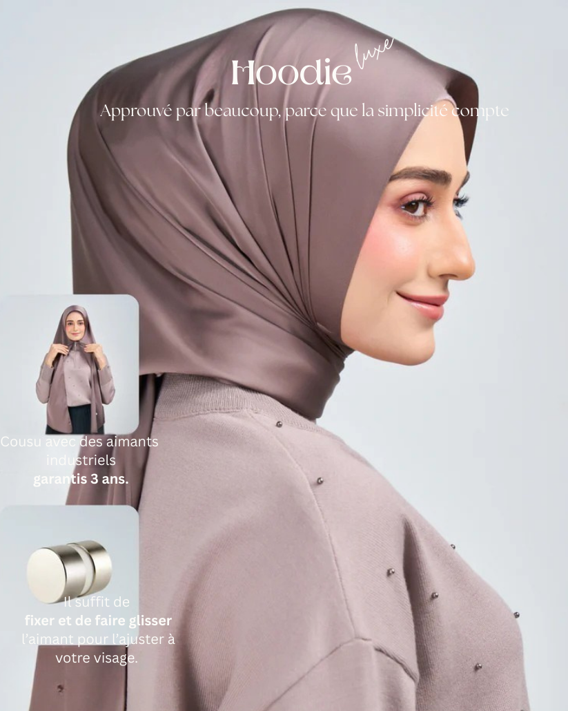 Hoodie Armani Satin de Soie-Marron chocolat foncé