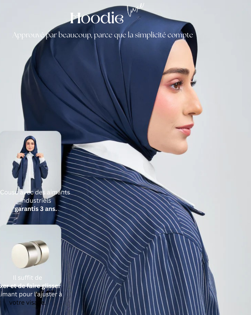 Hoodie Armani Satin de Soie – Teinte Bleu Marine