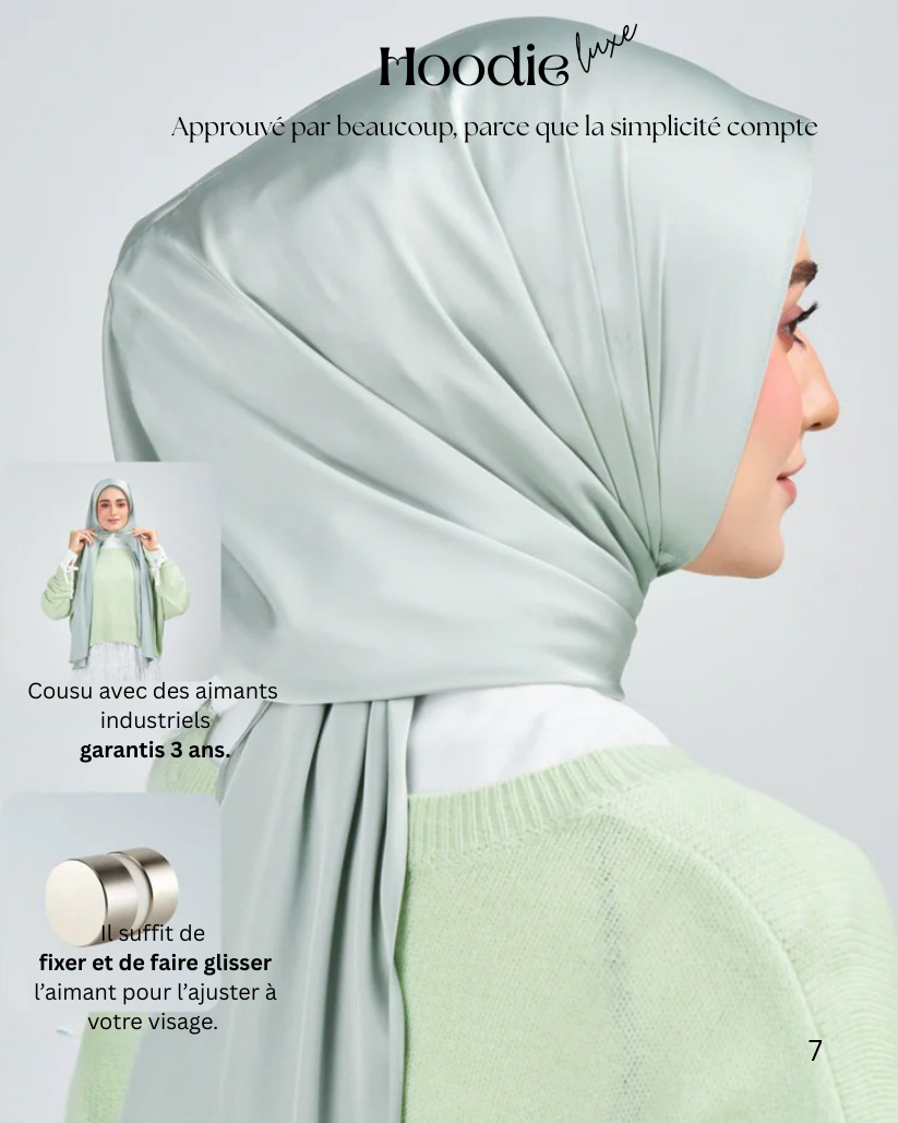 Hoodie Armani Satin de Soie – Coloris Jade