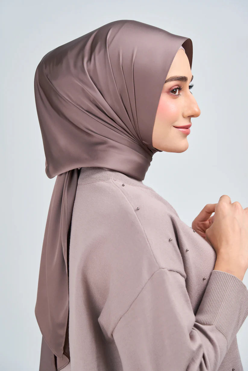 Hoodie Armani Satin de Soie-Marron chocolat foncé