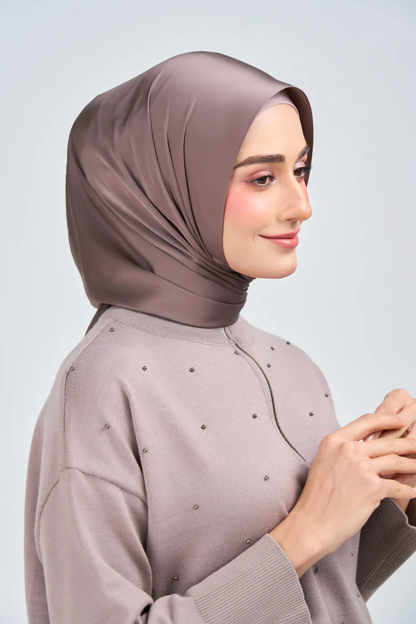 Hoodie Armani Satin de Soie-Marron chocolat foncé