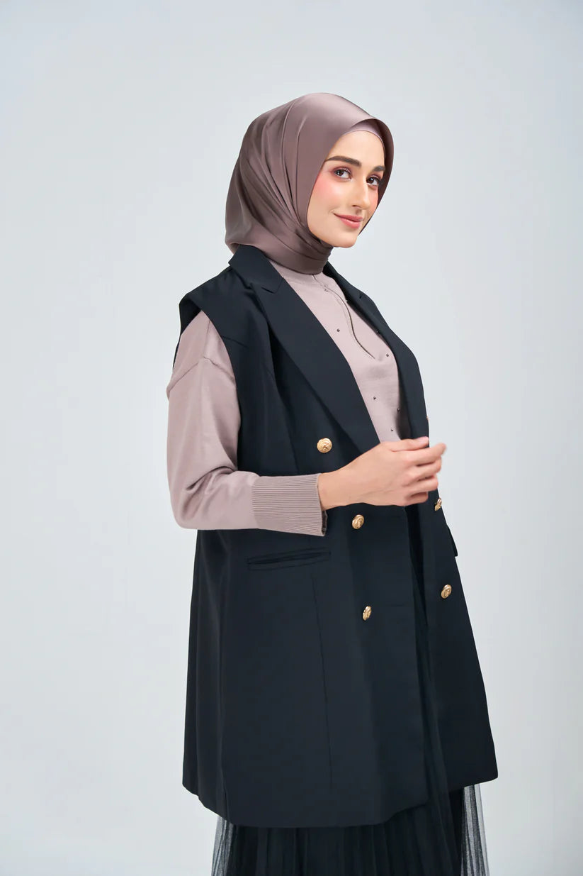 Hoodie Armani Satin de Soie-Marron chocolat foncé