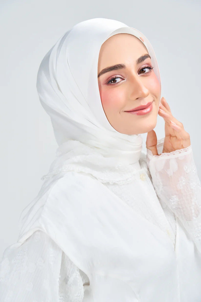 Hoodie Armani Satin de Soie –Blanc Absolu