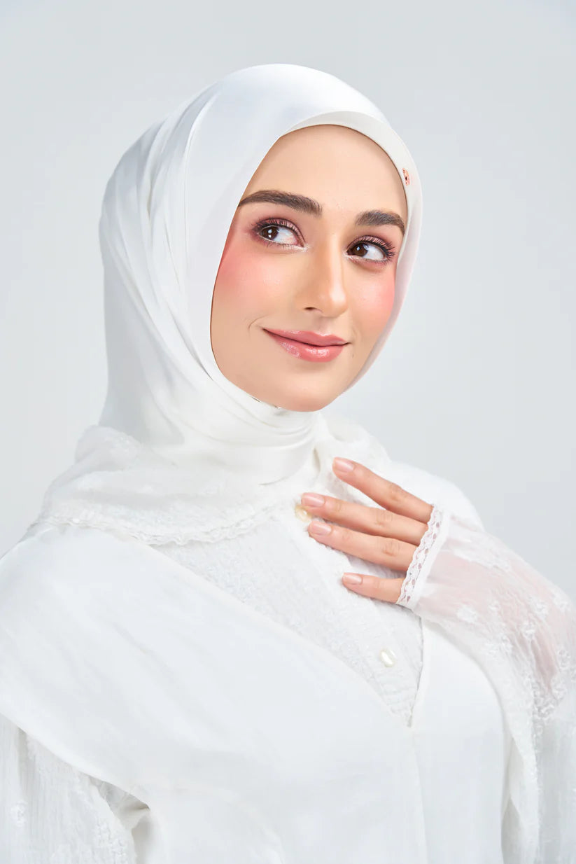 Hoodie Armani Satin de Soie –Blanc Absolu