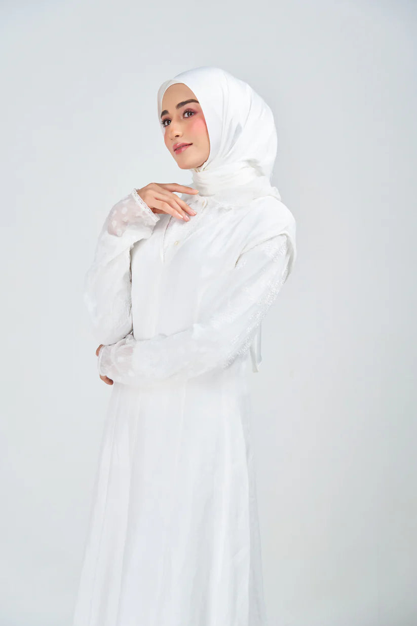 Hoodie Armani Satin de Soie –Blanc Absolu