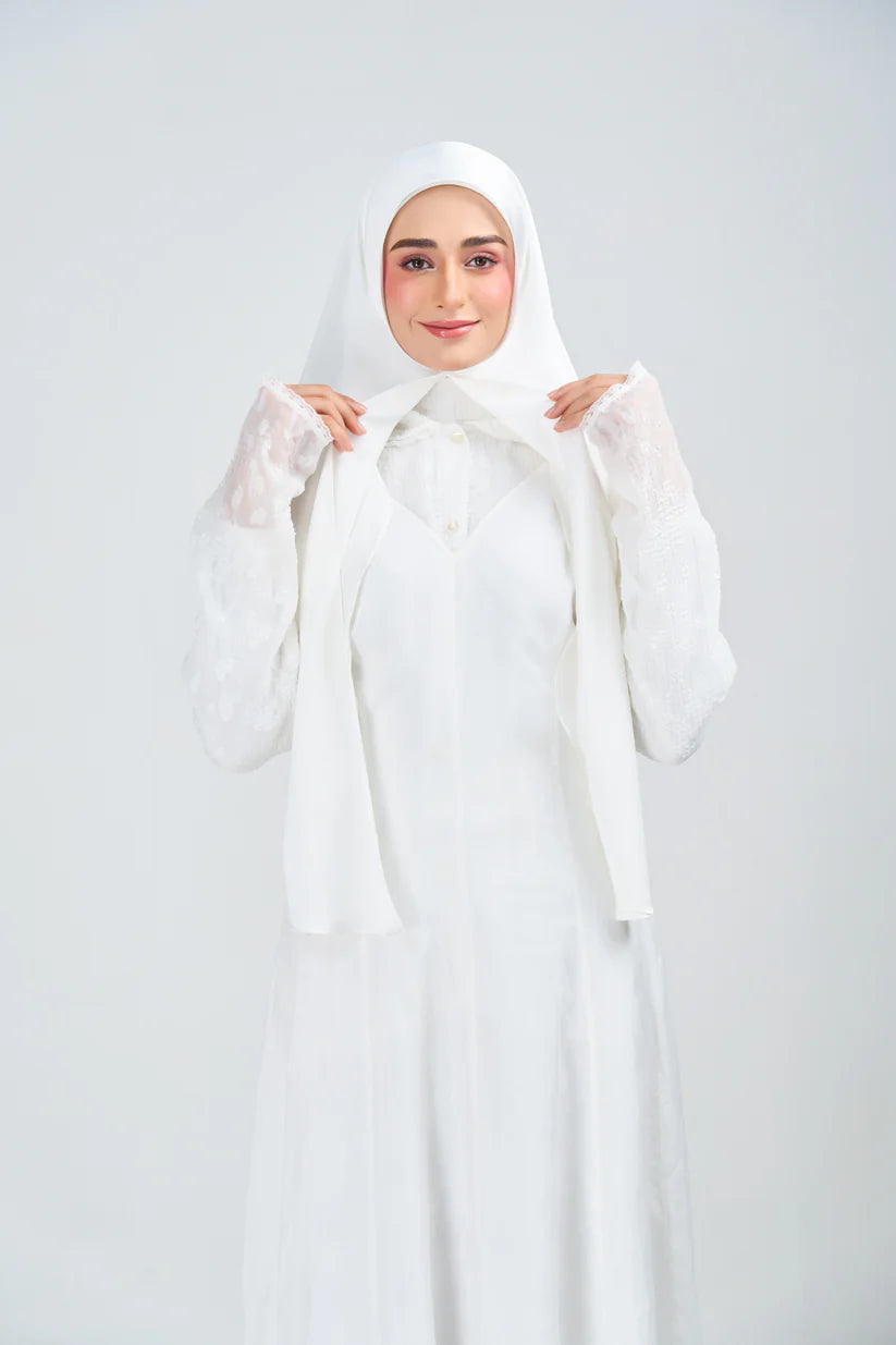 Hoodie Armani Satin de Soie –Blanc Absolu